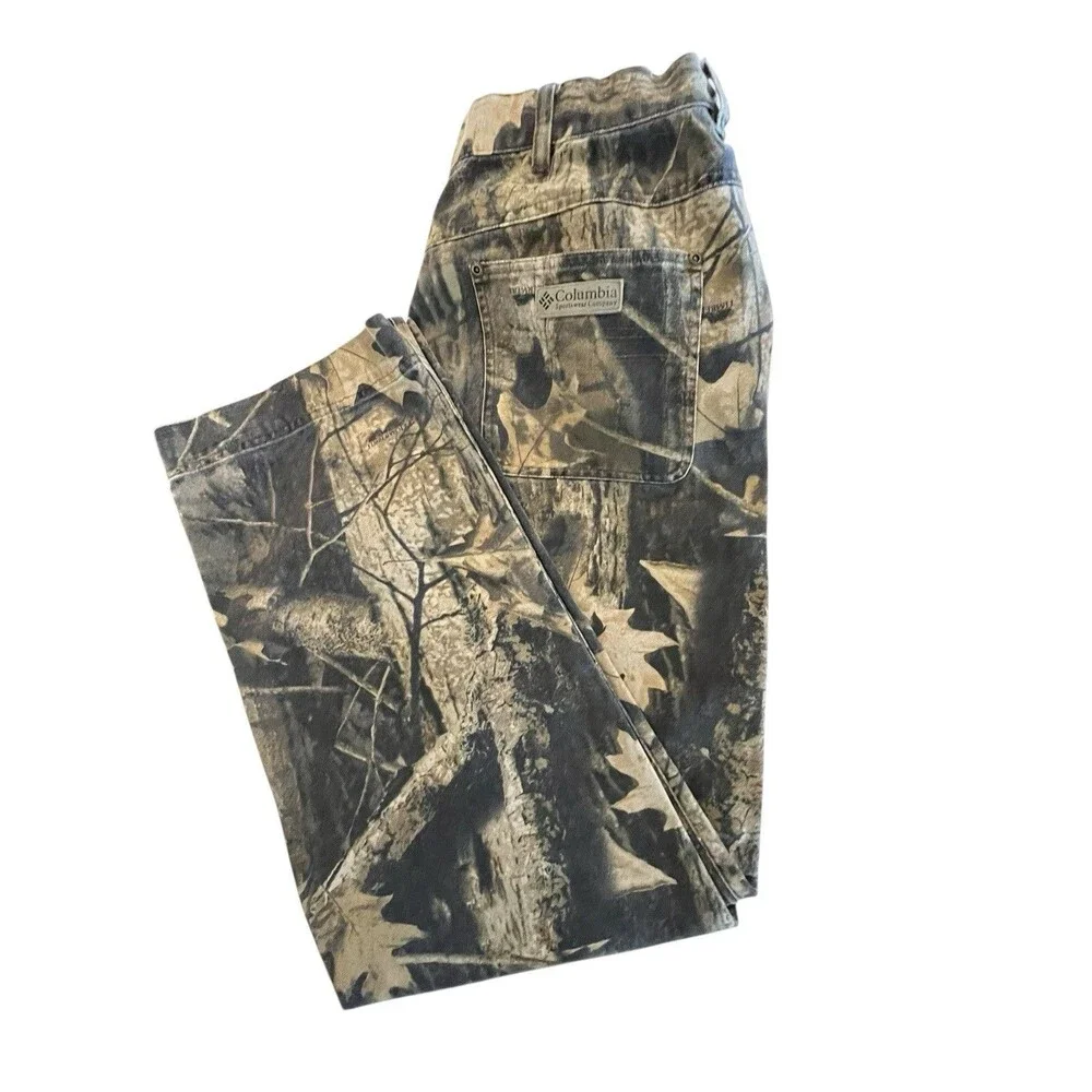 Columbia Camouflage Hunting Pants Mens Sz 38/34 Timberwolf Camo - Picture 10 of 10